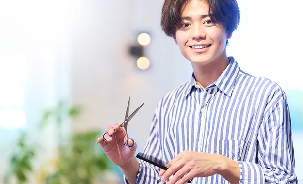 ヘアカット店でのチラシサンプリング
